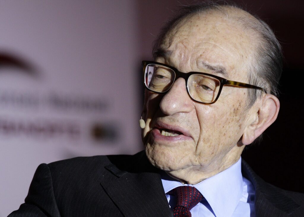 Former Chairman of the Federal Reserve of the United States Alan Greenspan speaks during a conference in Banorte Group National Council Meeting in Mexico City, Mexico, 07 November 2012.