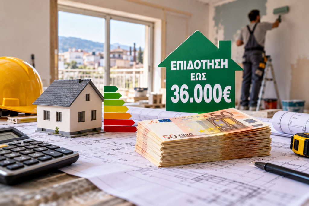 Ανακαίνιση κατοικίας: Επιδότηση έως 36.000 ευρώ – Πότε ανοίγει η πλατφόρμα για 94.000 ιδιοκτήτες