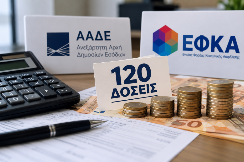 120 δόσεις για χρέη σε Εφορία και ΕΦΚΑ: Ποιοι μπαίνουν στη ρύθμιση και ποιοι μένουν εκτός