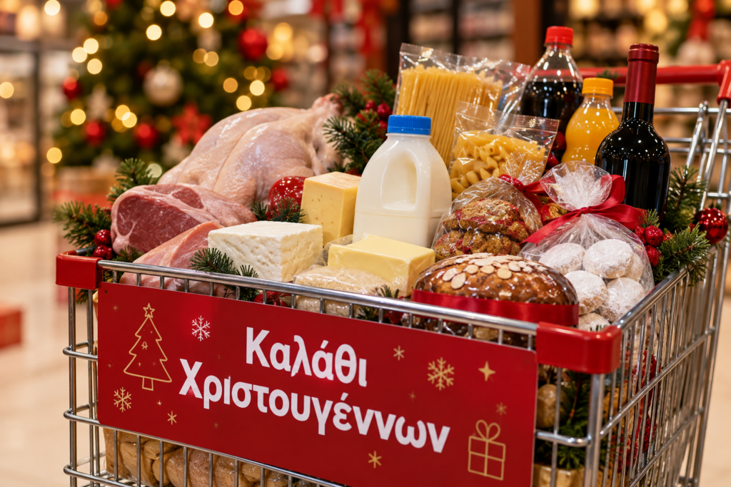 Καλάθι Χριστουγέννων: Μειώσεις έως 25% – Ποια προϊόντα μπαίνουν στις «Γιορτές για όλους»