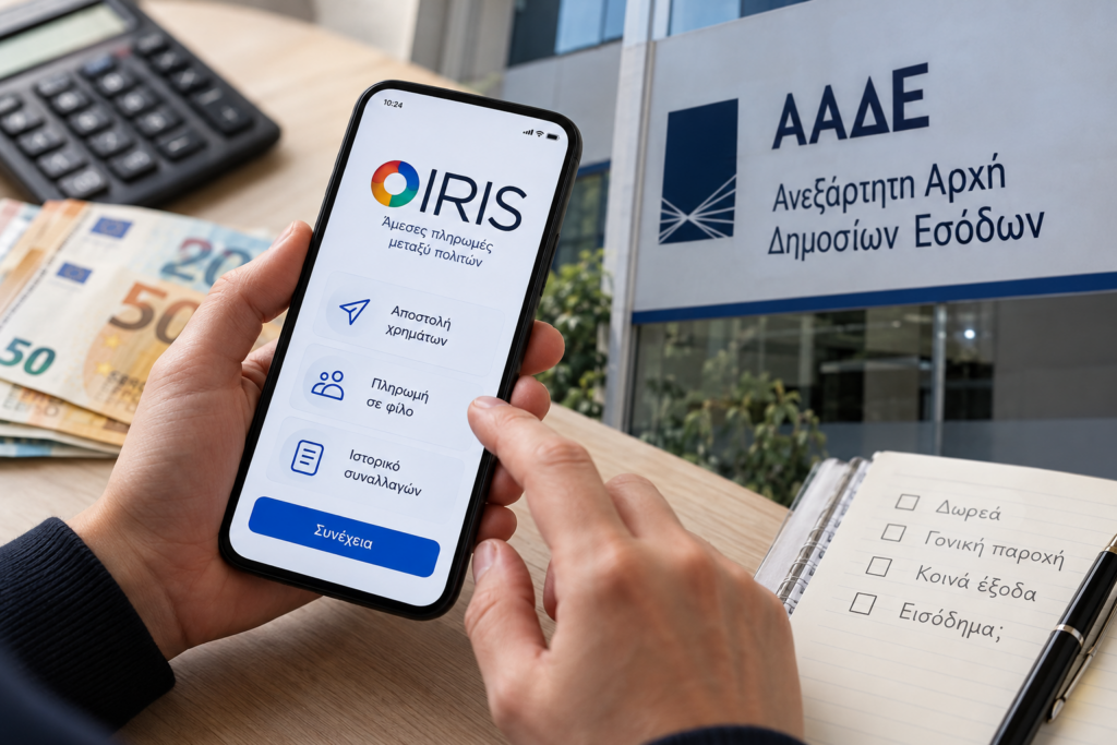 IRIS: Πότε οι μεταφορές χρημάτων μπαίνουν στο μικροσκόπιο της εφορίας – Τι ισχύει για γονείς και φίλους